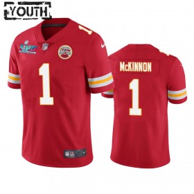 Camiseta Niño NFL Kansas City Chiefs Jerick McKinnon 1 Rojo Super Bowl LVII Vapor Limited